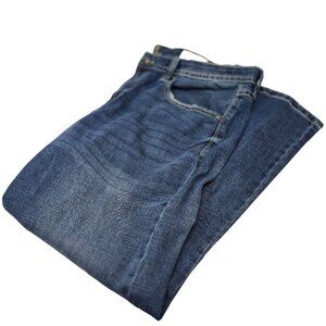 TK Axel Slim Boot Cut‎ Distressed Jeans 38X30 Men's Blue Denim